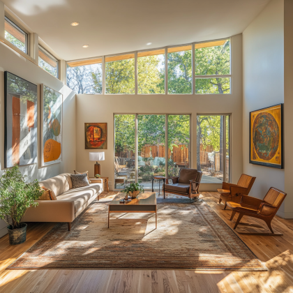 Reliable House Cleaning in Boulder, Colorado: A spotless living room.