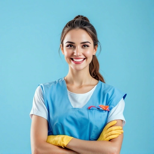 Cleaning Company Slogans professional smiling, promoting cleaning company slogans