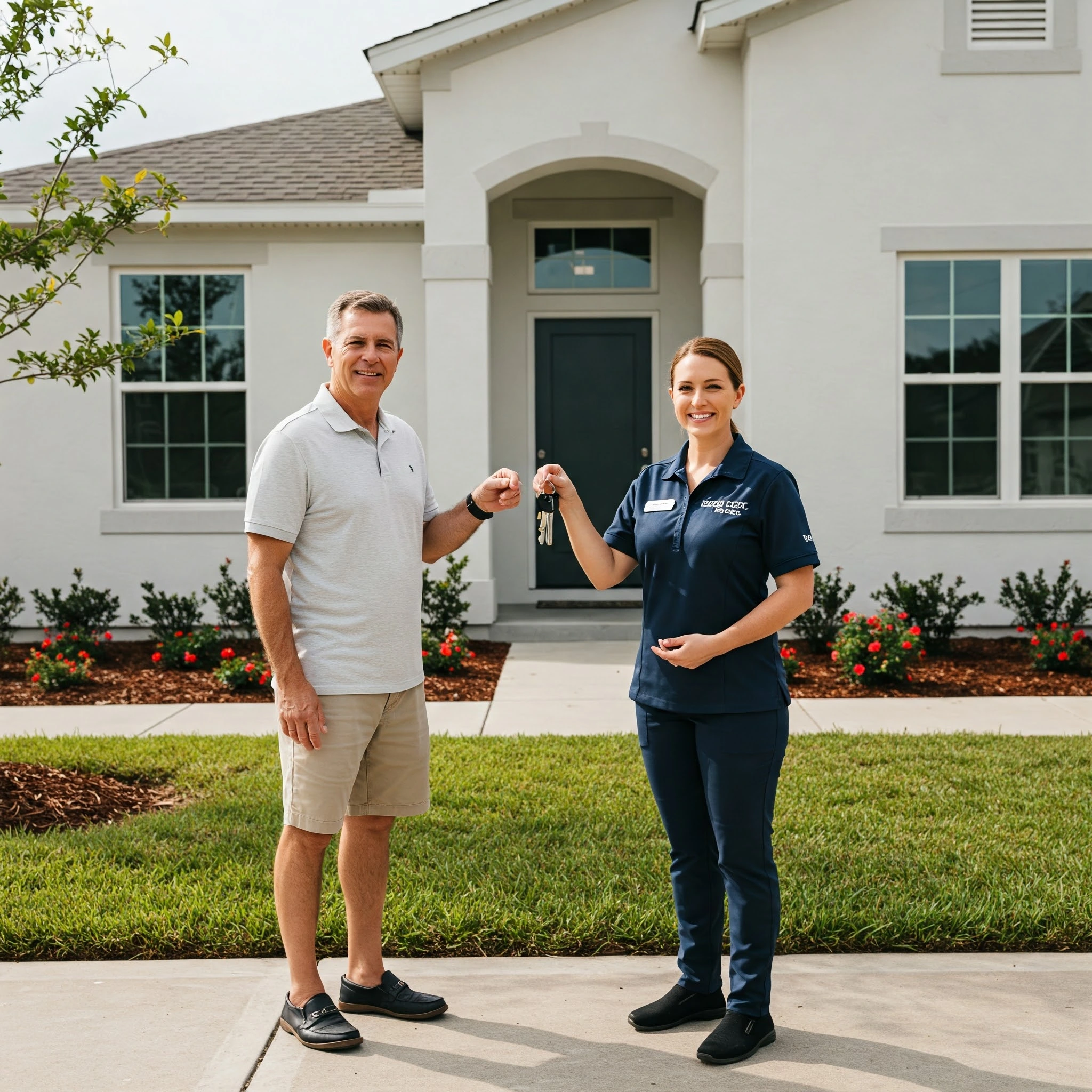Florida-Homeowner-Trusting-Castle-Rock-Maids-Cleaning-Service Florida maid service provides peace of mind for new homeowners.