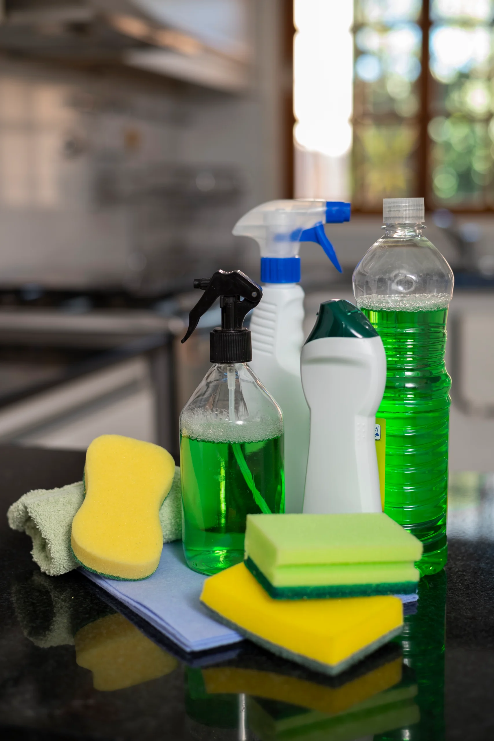 Happy-Clean-Home-with-Eco-Friendly-Cleaning-Supplies-Austin Green cleaning supplies used by the best eco-friendly maid service in Austin, Texas.