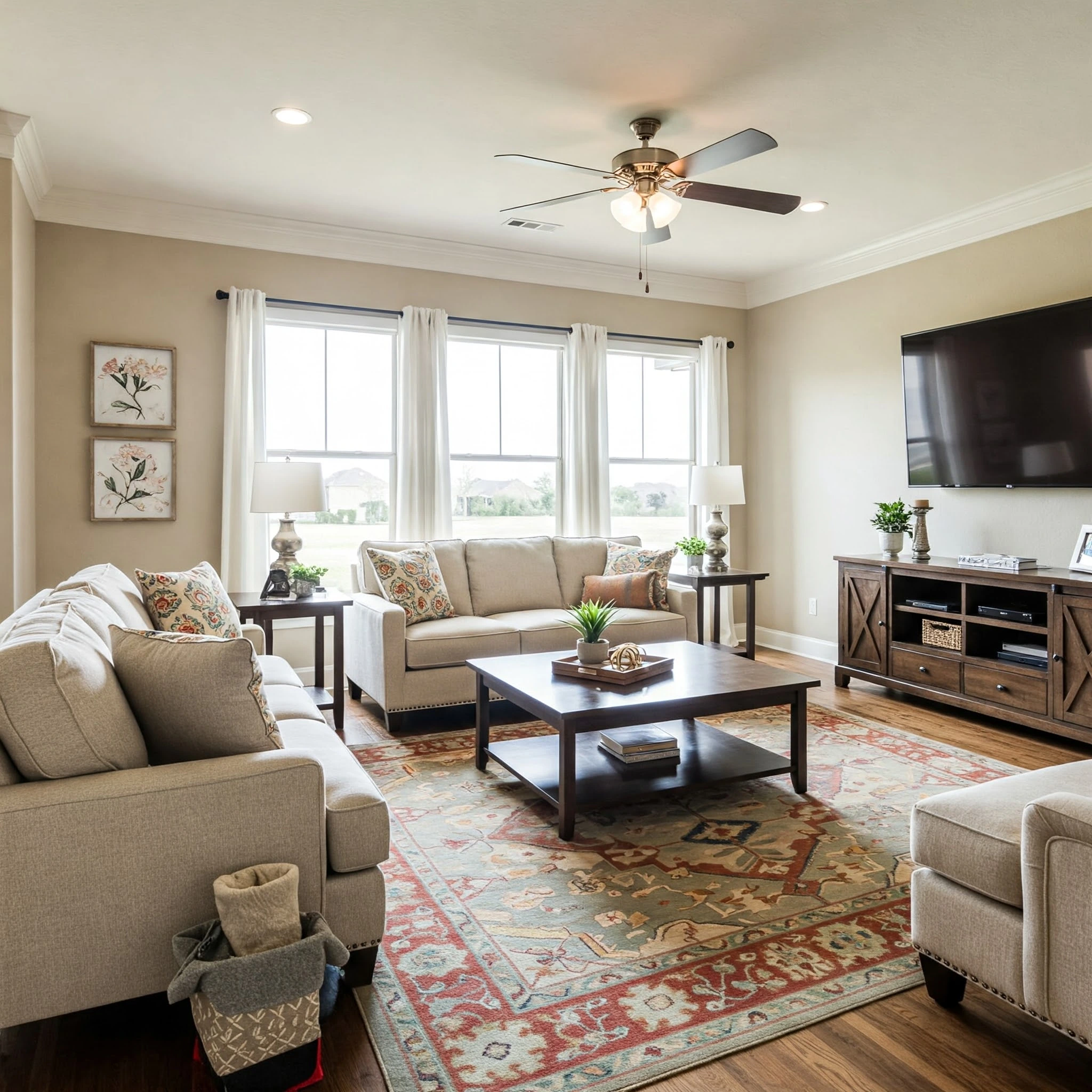 Sparkling-Clean-Home-Maid-Service-Texas Clean living room image by professional maid service for busy professionals in Texas.