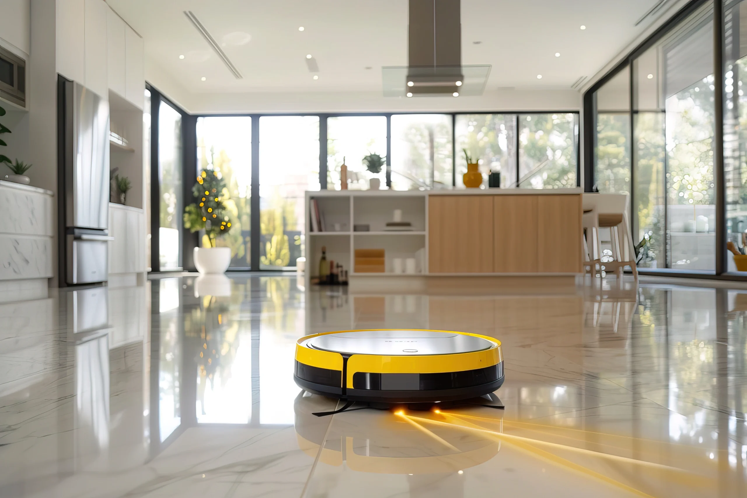 Professional house cleaning near me services in a spotless modern living room