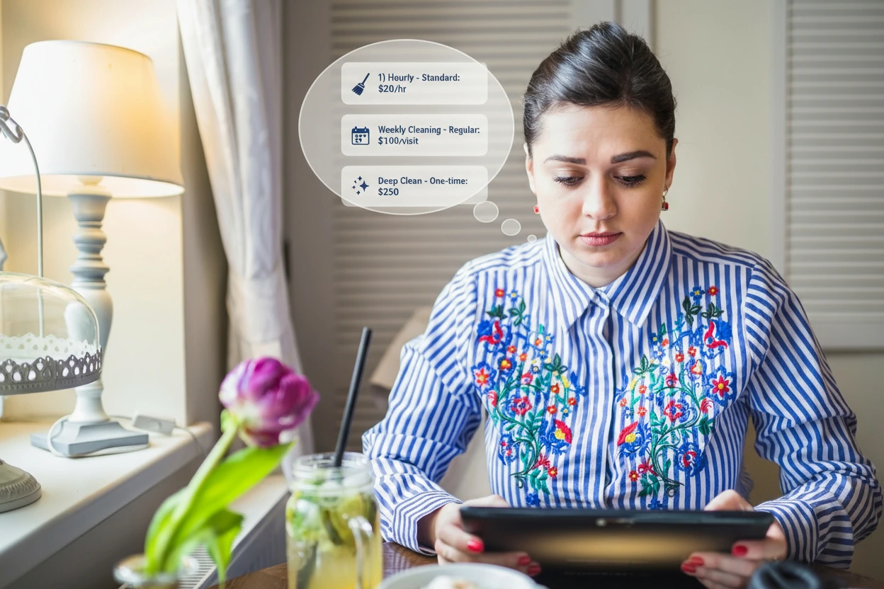 How much is residential maid service explained with professional cleaning example