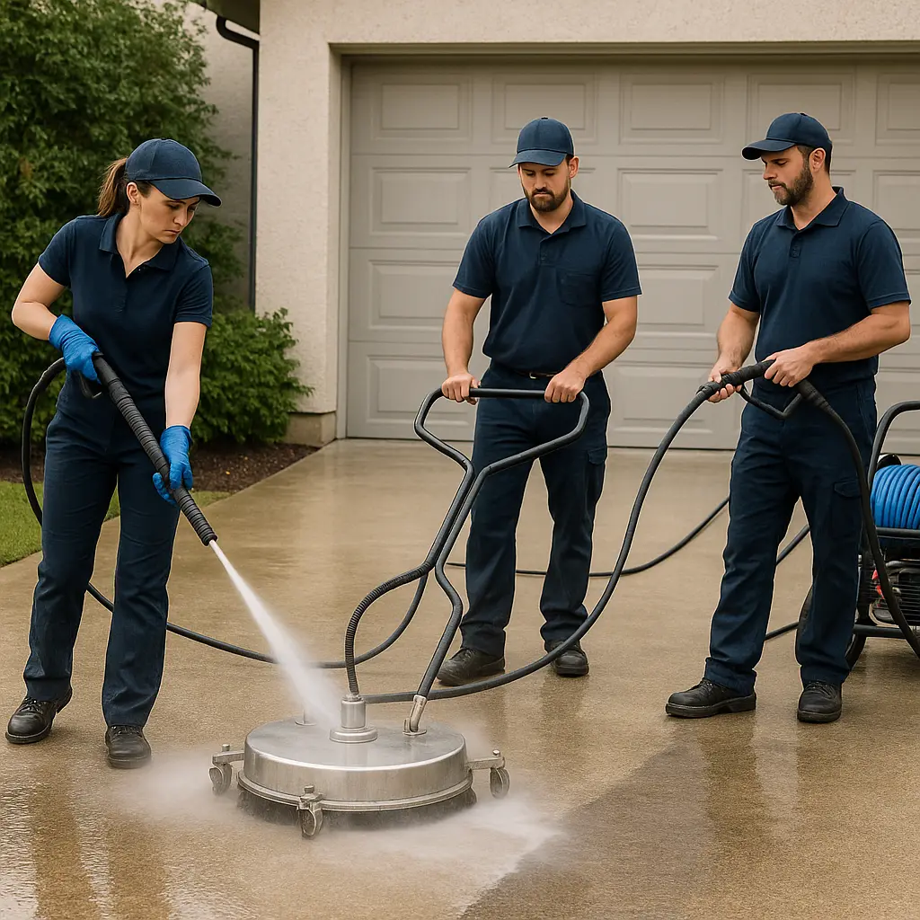 How to clean a driveway with a pressure washer a residential driveway.