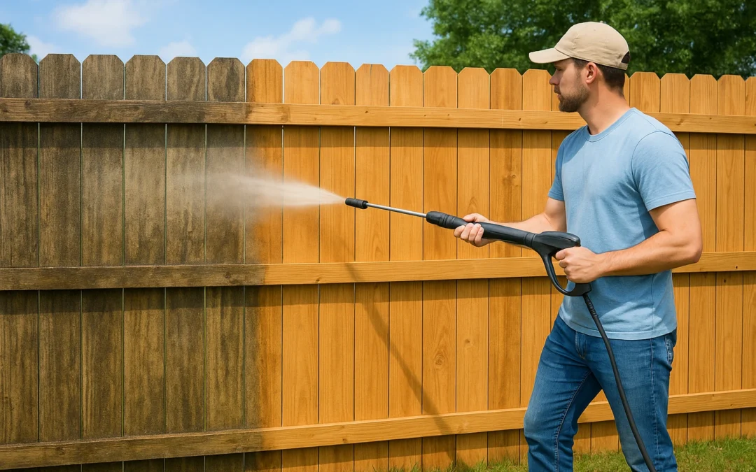How to Clean a Fence with a Pressure Washer – CR Maids