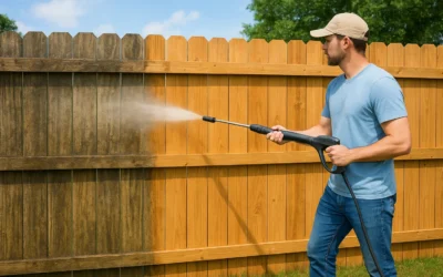How to Clean a Fence with a Pressure Washer – CR Maids