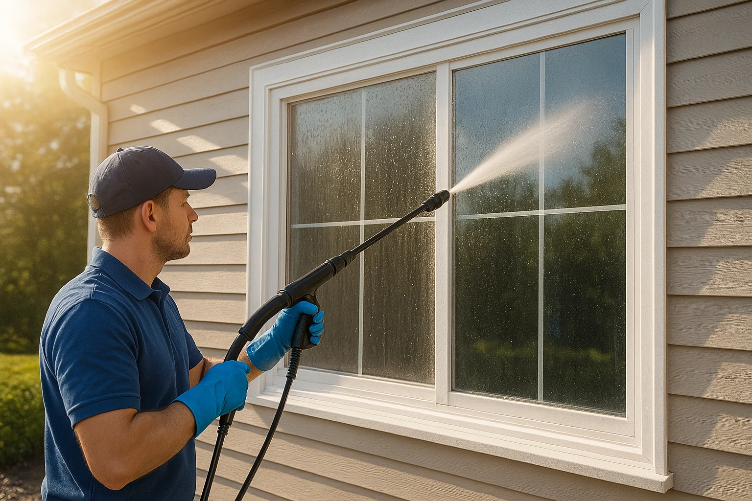 When should I power wash my windows