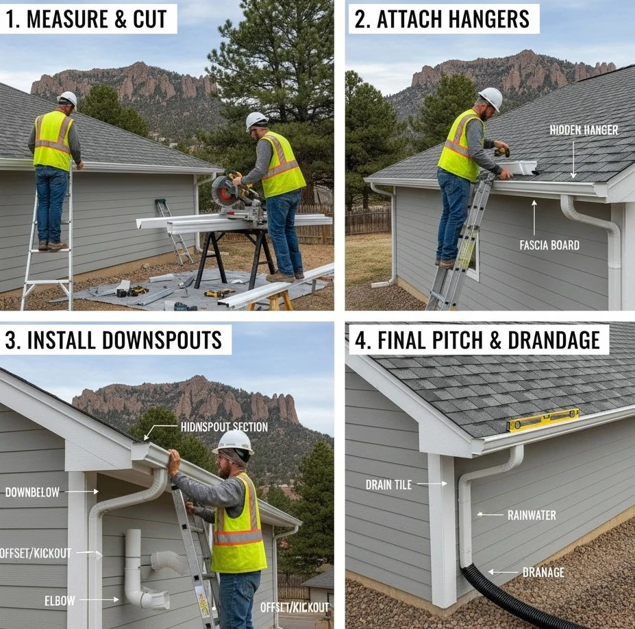 how-do-i-install-gutters-myself How do I install gutters myself on a home roof with tools and safety equipment