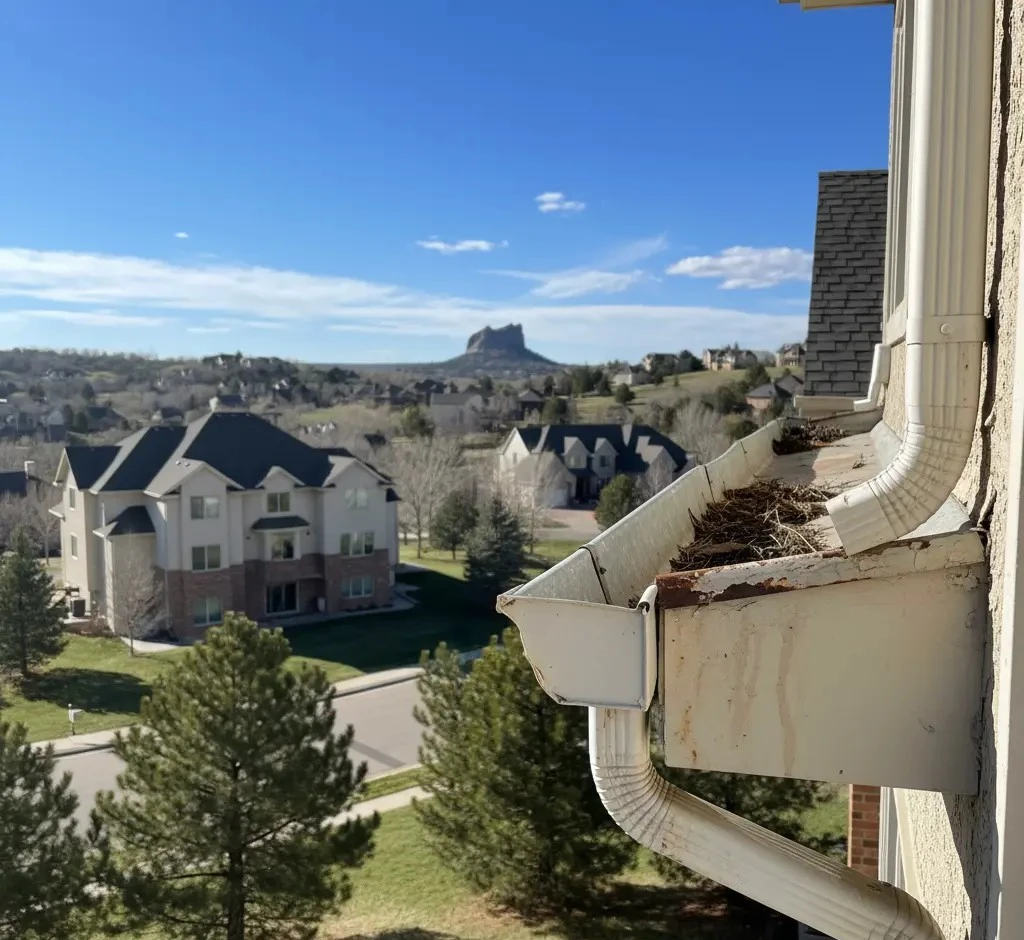 When Should I Replace My Gutters. Worn house gutters needing replacement in Castle Rock, Colorado Internal and external links