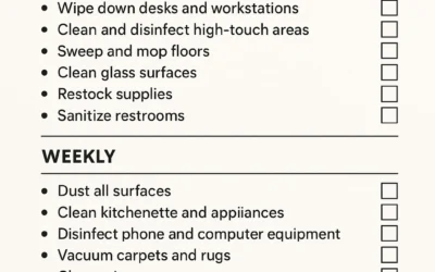 What Should Be Included in an Office Cleaning Schedule, A Guide