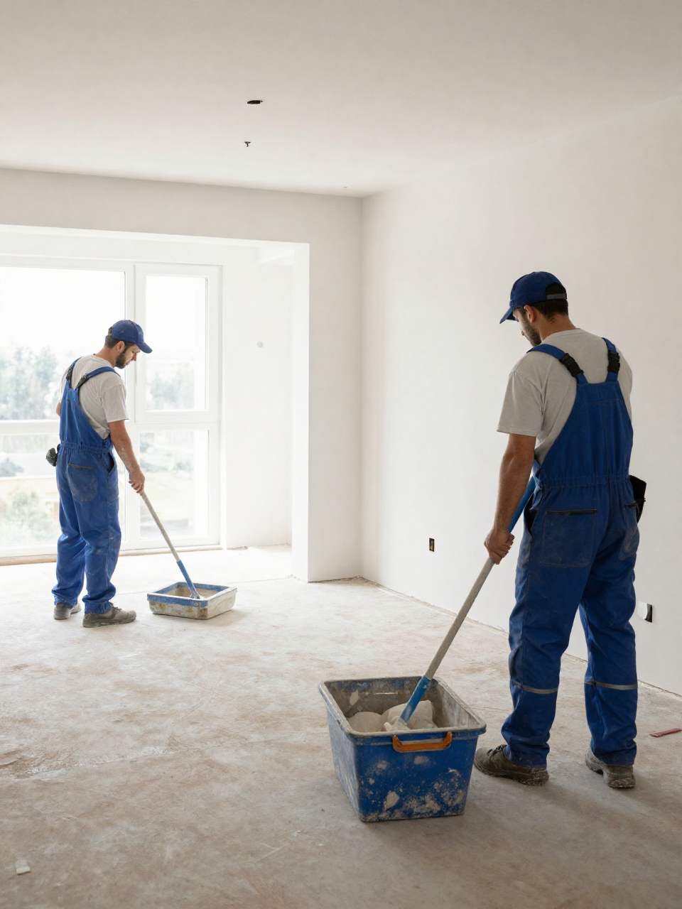 Spotless modern living room after post construction cleaning by CR Maids