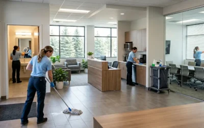 What areas should always be cleaned in commercial spaces